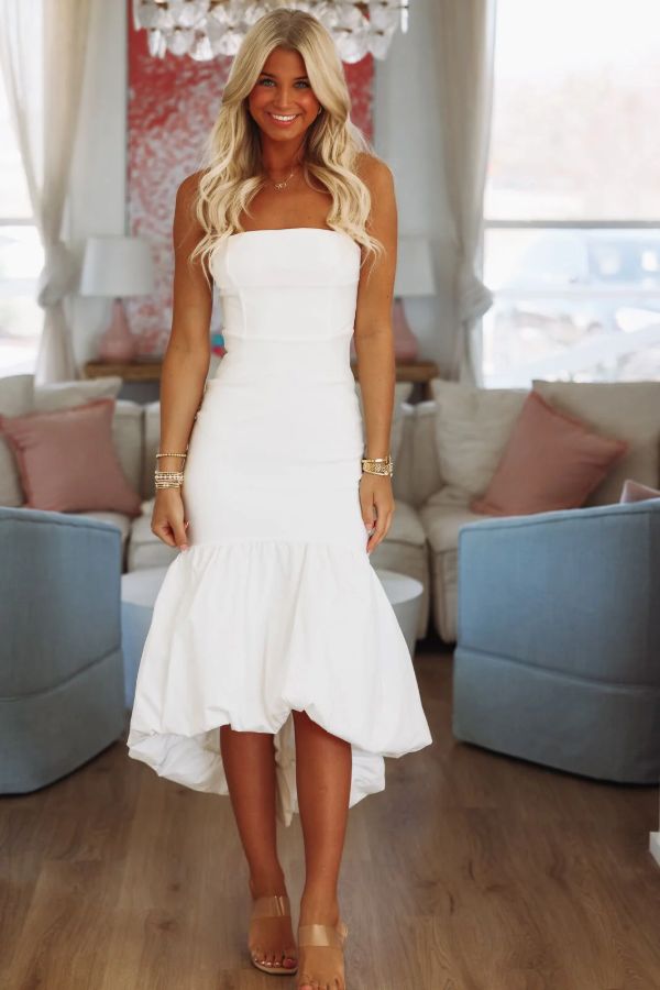 Kiss Me Again Midi Dress - White Kiss Me Again Midi Dress - White