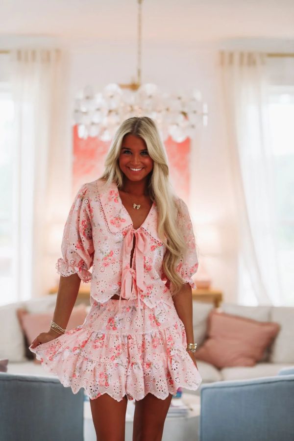 Heavenly Hues Top and Skirt Set - Pink Heavenly Hues Top and Skirt Set - Pink